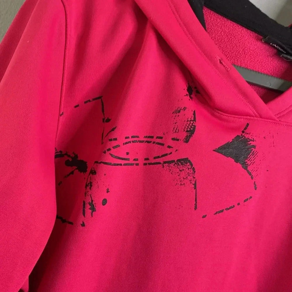 Under armor, hot pink hoodie size extra large, semi fitted - Picture 6 of 11